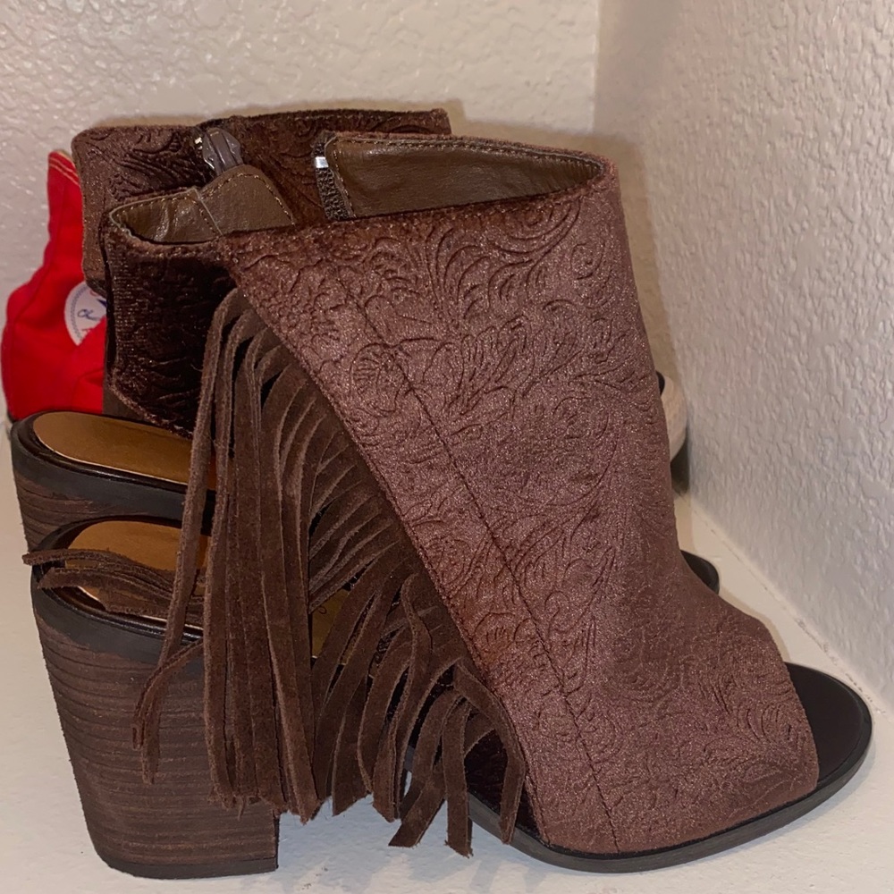 Very Volatile Fringe booties